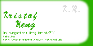 kristof meng business card